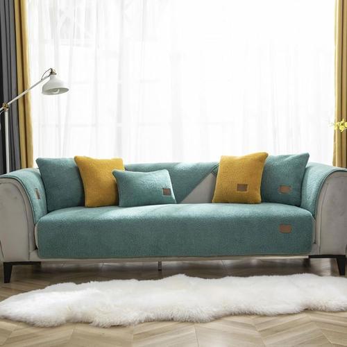 Funny Fuzzy Couch Cover Herringbone Chenille Fabric Furniture Prote... on Productcaster.