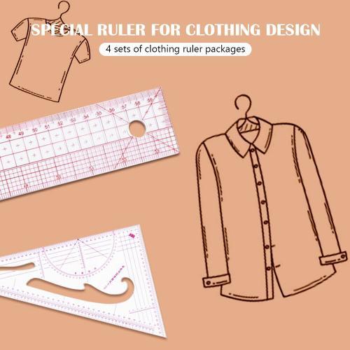 Règle De Mesure Pour Tailleur Patchwork, 4 Pièces, Pour Vêtements A... on Productcaster.