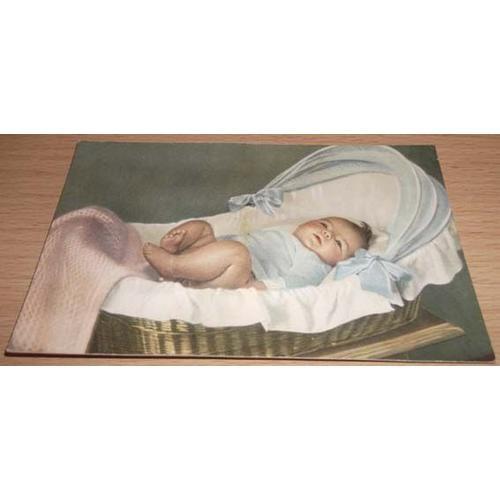 Carte Postale Ancienne - Carte Sonore Pour Avis De Naissance on Productcaster.