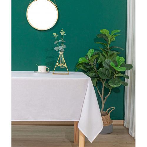 Nappe Antitache Unie Blanche Rectangulaire 145 X 240 Cm on Productcaster.