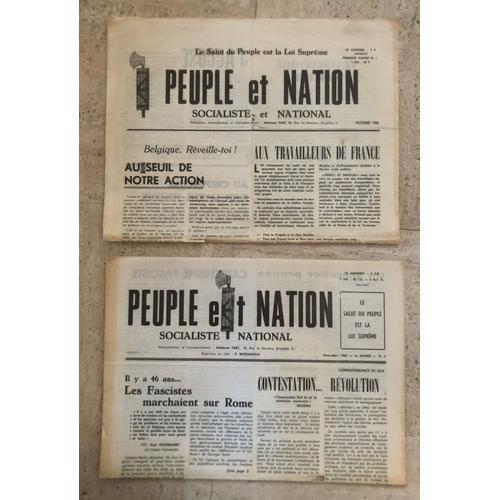 Peuple Et Nation Socialiste Et National - Lot De 2 Numéros (1 Et 2... on Productcaster.