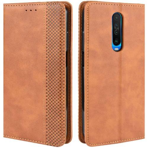 Coque Pour Xiaomi Redmi K30, Housse À Rabat En Retro Pu Cuir Flip C... on Productcaster.