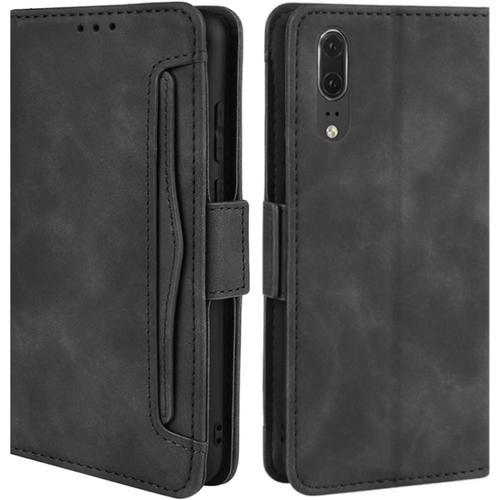 Étui À Rabat Magnétique En Cuir Avec Porte-Cartes Pour Huawei P20 on Productcaster.