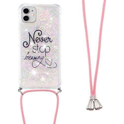 Collier Coque Pour Iphone 12 Pro Max,Glitter Paillette Brillante Qu... on Productcaster.