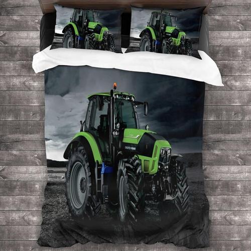 Parure De Lit Tracteur, Housse De Couette Et Taie D'oreiller, Pour ... on Productcaster.