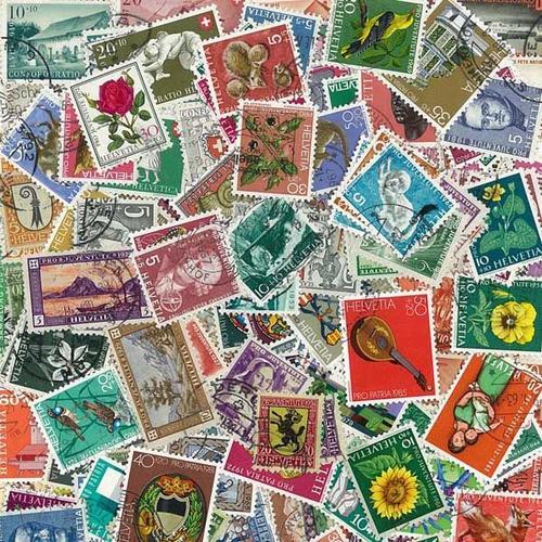 Collection De Timbres Suisse Surtaxes Oblitérés : Qté - 100 Timbres... on Productcaster.