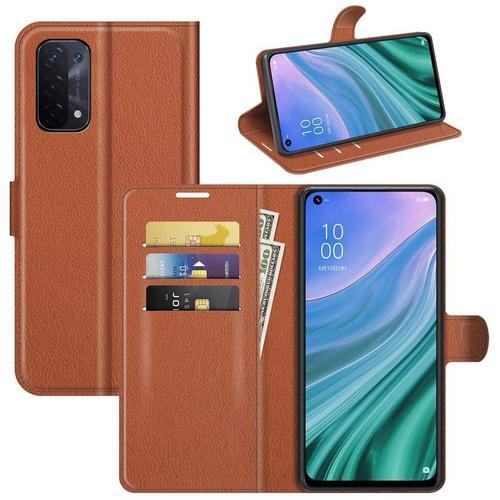 Coque Pour Oppo A54 5g / A74 5g, Antichoc Housse Étui En Cuir Pu Fl... on Productcaster.