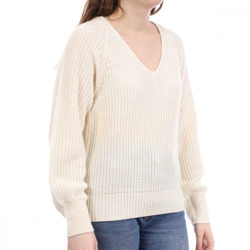 Pull Écru En Maille Femme Vero Moda Sayla on Productcaster.