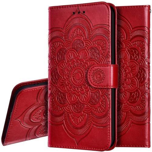 Coque Compatible Avec Samsung A02, Flip Étui Embossed Cuir Porte-Ca... on Productcaster.