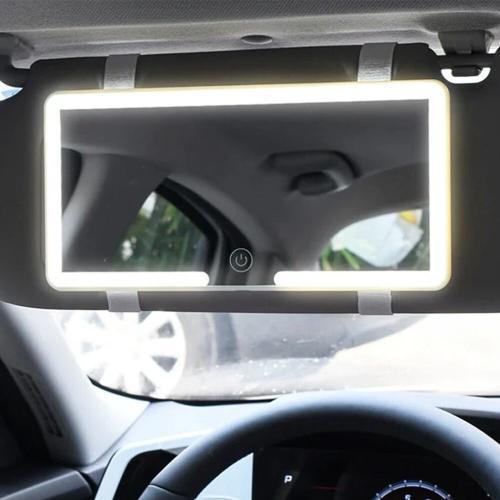 Miroir De Courtoisie À Led Avec Lumière,Pare-Soleil De Voiture,3 Ré... on Productcaster.