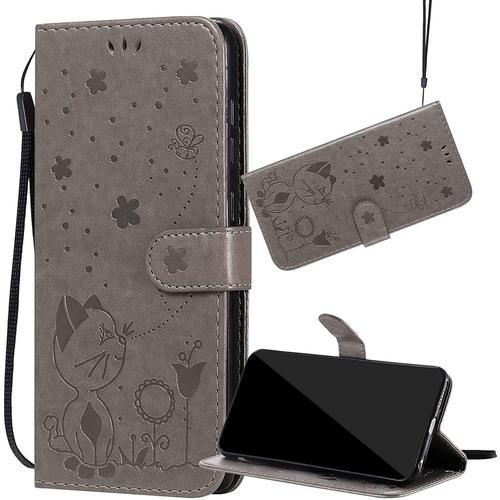 Coque Pour Xiaomi Redmi 10 (5g) Etui Cuir, Chat & Abeille Portefeui... on Productcaster.