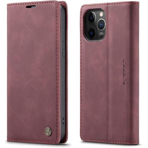 Etui Coque Pour Iphone 12 Pro Max,Housse En Cuir Pu Portefeuille St... on Productcaster.