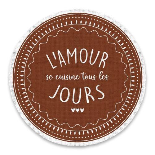 Set De Table Rond L'amour Se Cuisine on Productcaster.