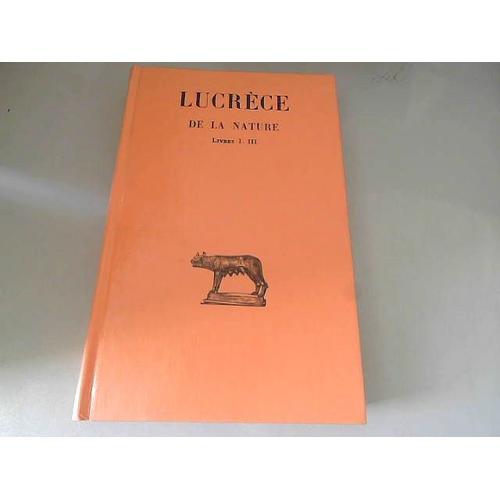 #60060 Lucrèce, De La Nature Tome 1. Livres I-Iii on Productcaster.