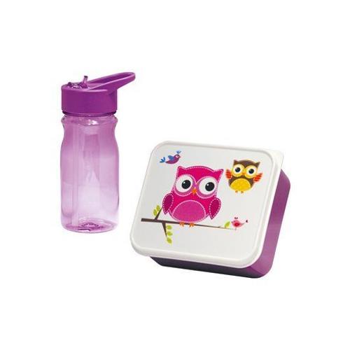 Coffret Goûter Enfant Avec Gourde Hibou 0,85l/0,5l Mondex on Productcaster.