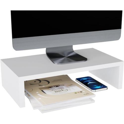 Blanc Support de Moniteur, Support pour écran d'ordinateur à 1 nive... on Productcaster.