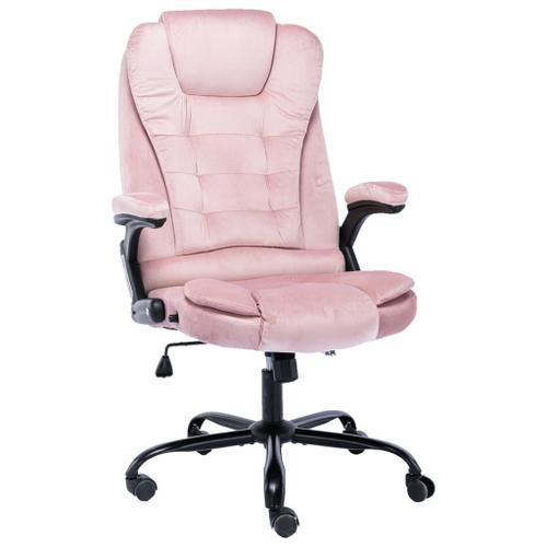 Vidaxl Chaise De Bureau Rose Velours on Productcaster.