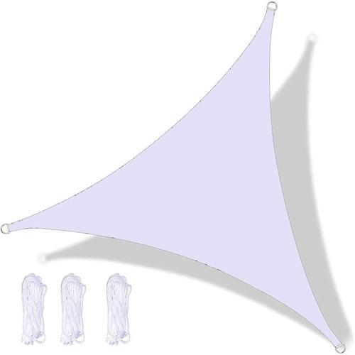 Blanc Voile D'ombrage Imperméable Protection Solaire 2.5x2.5x2.5 M,... on Productcaster.