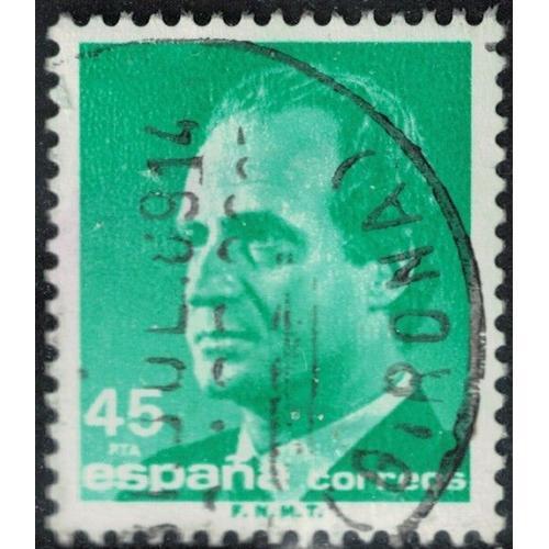 Espagne 1985 Oblitéré Used King Roi Juan Carlos I 45 Pesetas Vert Y... on Productcaster.