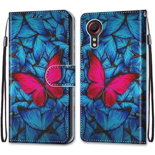 Coque Pour Samsung Galaxy Xcover 5, Etui En Cuir Pu Portefeuille Ho... on Productcaster.