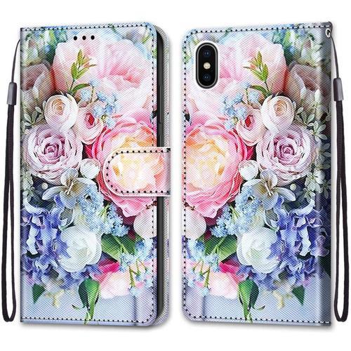 Coque Pour Iphone Xs/Iphone X (5,8 Pouces), Etui En Cuir Pu Portefe... on Productcaster.