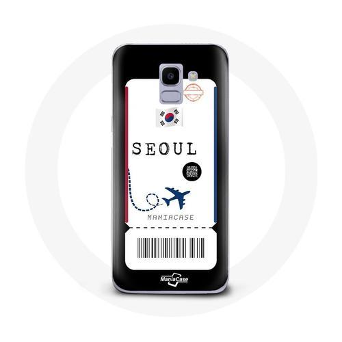 Coque Pour Samsung Galaxy A8 2018 Billet D'avion Seoul Corée Du Sud on Productcaster.