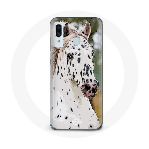 Coque Pour Samsung Galaxy A20 Appaloosa Cheval Blanc on Productcaster.