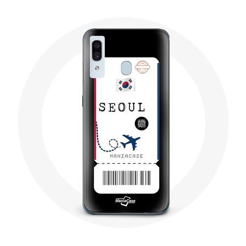 Coque Pour Samsung Galaxy A30 Billet D'avion Seoul Corée Du Sud on Productcaster.