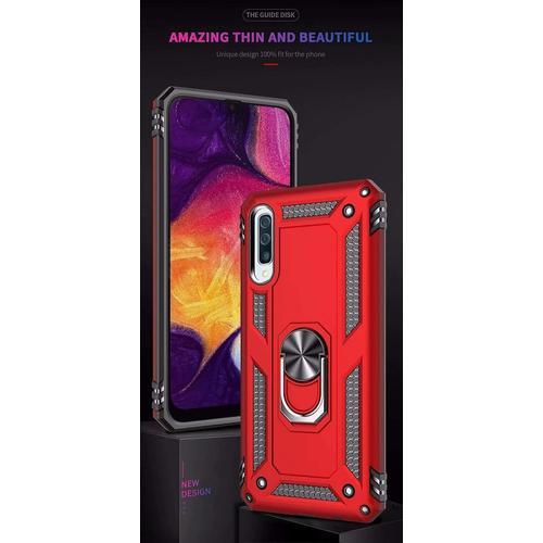 Coque Samsung Galaxy A50s Avec Aimant Anneau Support, 360° Double C... on Productcaster.