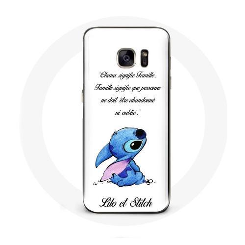 Coque Pour Samsung Galaxy S6 Lilo Et Stitch Ohana Citation Blanc on Productcaster.