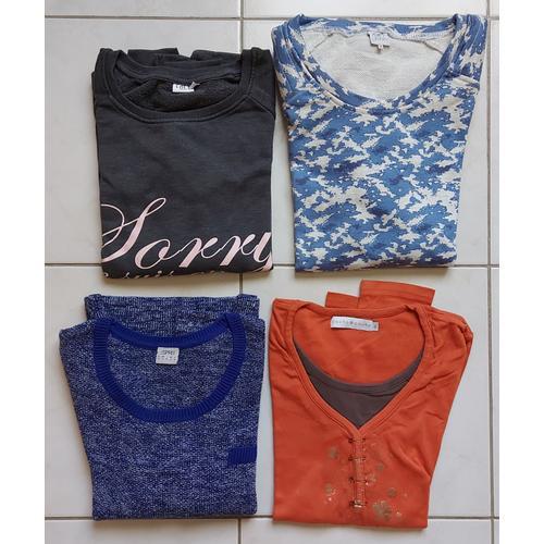 Lot Vêtements Femme - 38 / 2 / M - Automne Hiver - 2 Sweats, 1 Tee-... on Productcaster.