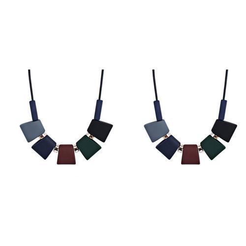 2X Femmes Collier Chandail Chaine Colliers Colore Perle Foulard pou... on Productcaster.