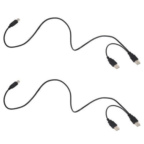 2X Double USB 2.0 Male A Standard B Cable Y 80cm pour Imprimante et... on Productcaster.