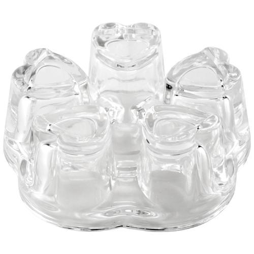 Porte-Bougie Chauffe-Plat en Forme de Coeur Verre Transparent on Productcaster.