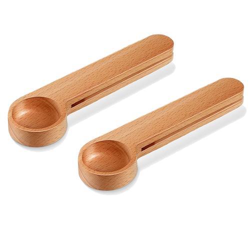 2 PièCes en Bois CuillèRe à Café et Pince pour Sac, Soupe Soupe, Sc... on Productcaster.