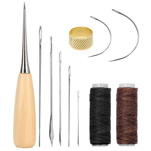 11 Pièces Kit D'outils De Couture En Cuir, Artisanale Cuir Pour Bri... on Productcaster.