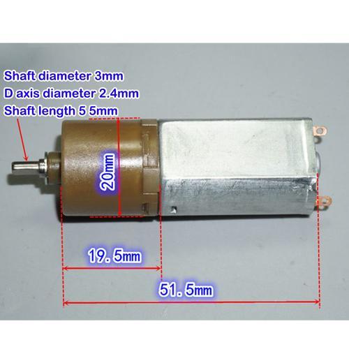 Micro moteur à engrenages 180 à balais de carbone, 3V 5V 6V 23RPM-5... on Productcaster.