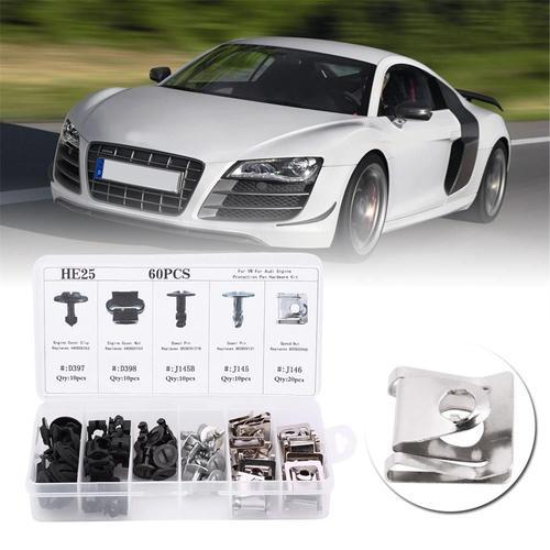 60pcs Moteur Sous Le Bouton De Fixation Garniture 5 Types Voiture M... on Productcaster.