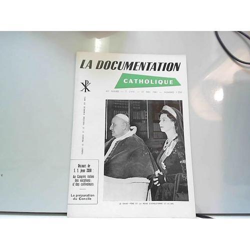 La Documentation Catholique N°1352 Mai 1961 on Productcaster.