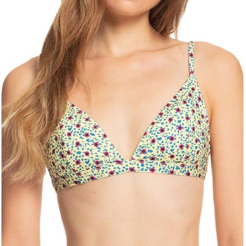 Haut De Bikini Jaune À Fleurs Femme Quiksilver Classic on Productcaster.