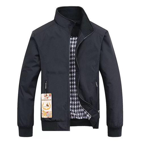 Veste Hommes Uni En Légère De Col Standup Fit Grande Vêtements Masc... on Productcaster.