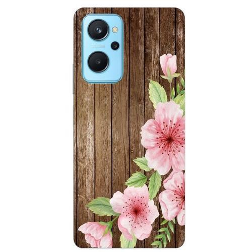 Coque Realme 9i Bois Fleur Rose on Productcaster.