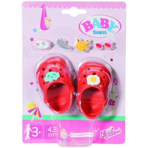 Baby Born 43cm Chaussures De Vacances Corail Avec 6 Motifs À Clipser on Productcaster.