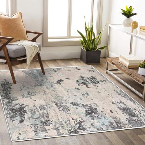 Tapis Abstrait Moderne Tapis Salon Gris Poils Courts Antidérapant G... on Productcaster.