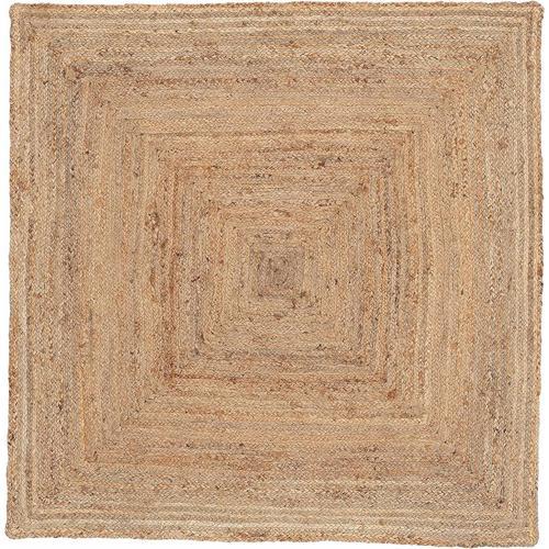 Tapis Jute Nele Carré Couleur Naturelle Beige 160x160 Cm Tissé À La... on Productcaster.