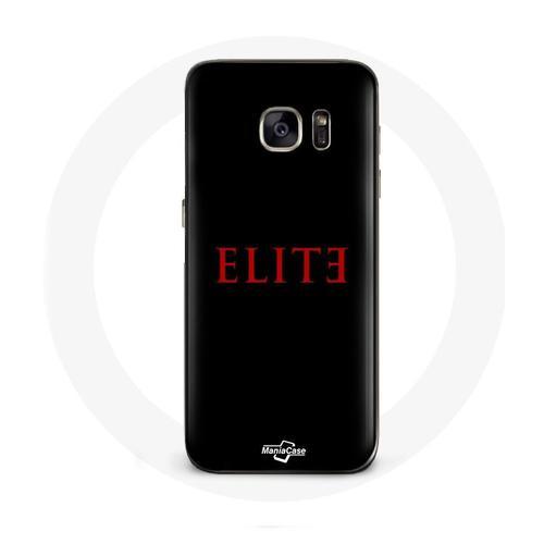 Coque Pour Samsung Galaxy S6 Edge Elite Saison 5 Logo Rouge Fond Noir on Productcaster.