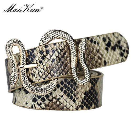 Ceinture En Cuir Pu Pour Femmes,Avec Boucle Ardillon En Forme De Se... on Productcaster.