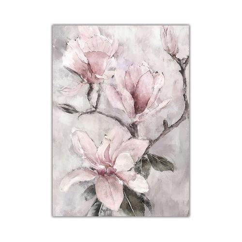 Toile d'Art Mural avec Fleurs Roses,Peinture de Plantes Florales No... on Productcaster.