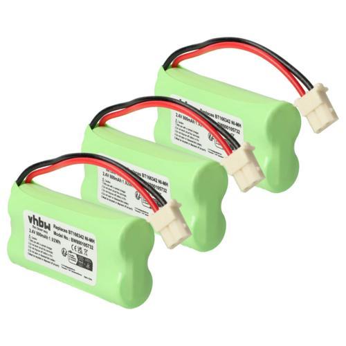 vhbw 3x Batterie compatible avec V-Tech CS82100, CS6629, CS6619, CS... on Productcaster.