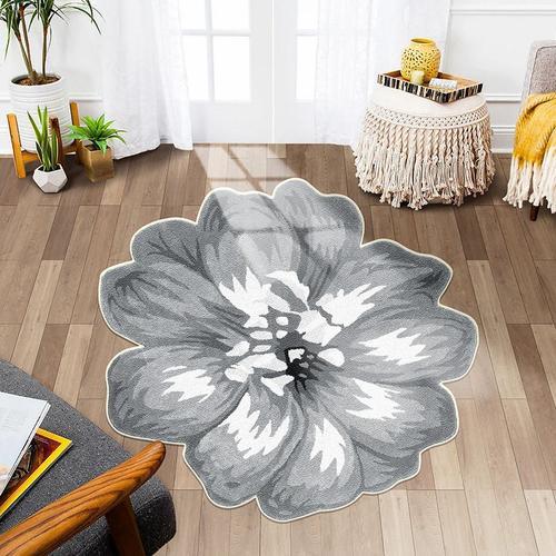 Tapis Rond En Forme De Fleur,Doux,Polymères De Sol De Cuisine,Salon... on Productcaster.